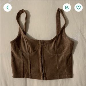 Brown trendy top